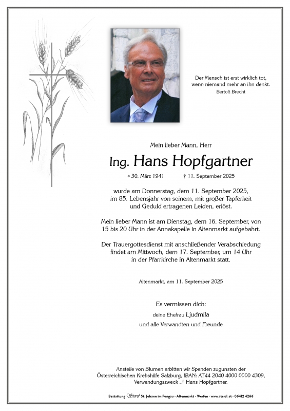 Ing. Hans Hopfgartner